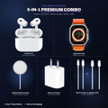 BharatTach 5-in-1 Combo (Pods + Smartwatch + Magpad + Adaptor + Cable)