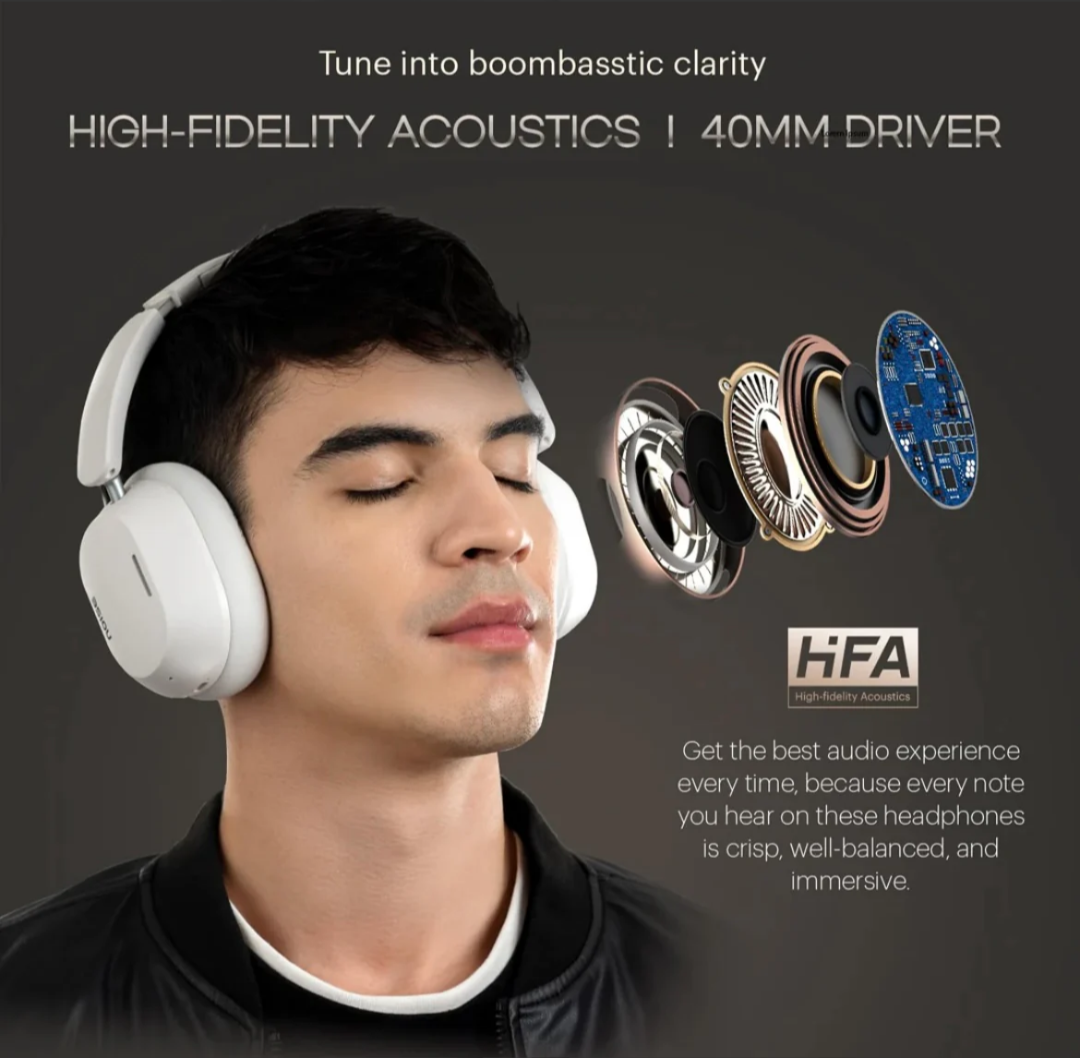 Airwave Max 5 high-fidelity acoustics, Adaptive Hybrid ANC, 80 hours of playtime, Spatial Audio