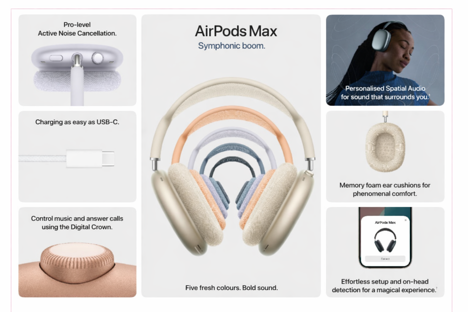 AirPods Max Style Wireless Headphones | Premium Over-Ear | ANC Feel