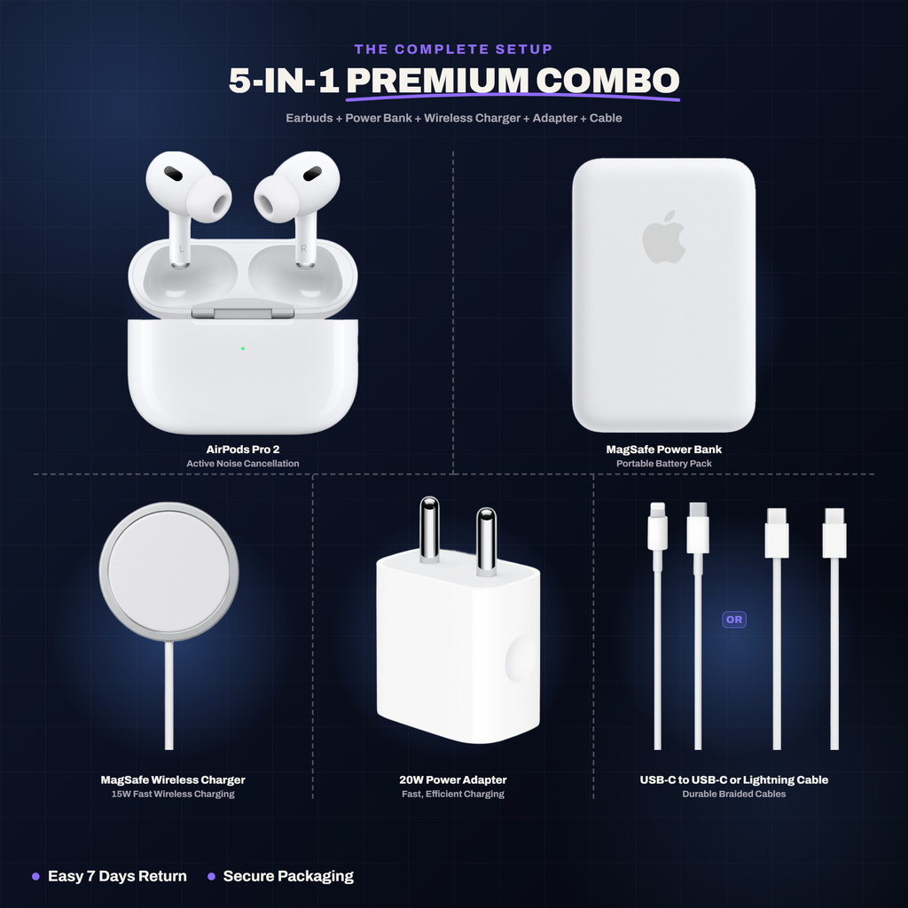 BT 5-in-1 Combo (Pods +  BatteryPack + Magpad + Adaptor + Cable)
