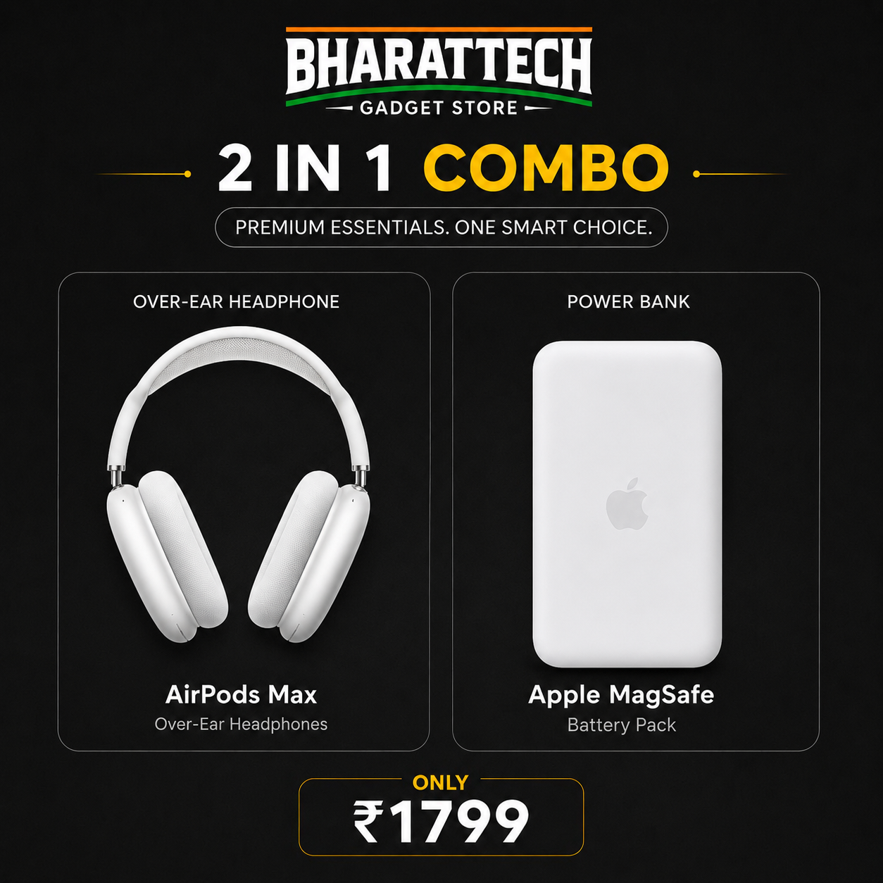 2 IN ONE [AIRPODS MAX WITH FREE MAGSAFE POWER BANK] |BHARATTECH|