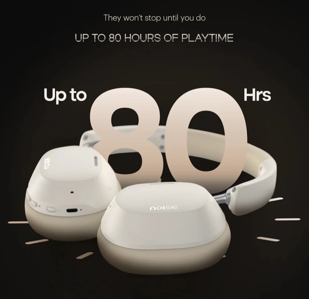 Airwave Max 5 high-fidelity acoustics, Adaptive Hybrid ANC, 80 hours of playtime, Spatial Audio