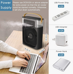 Personal Air Cooler, Portable Air Conditioner Fan, Mini Evaporative Cooler with 7 Colors LED Light, 1/2/3 Timer, 3
