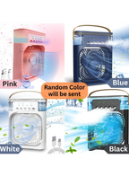 Personal Air Cooler, Portable Air Conditioner Fan, Mini Evaporative Cooler with 7 Colors LED Light, 1/2/3 Timer, 3